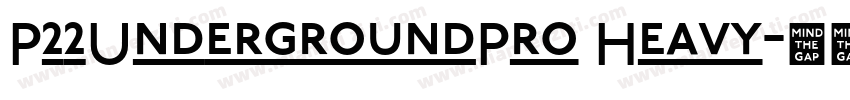 P22UndergroundPro Heavy字体转换